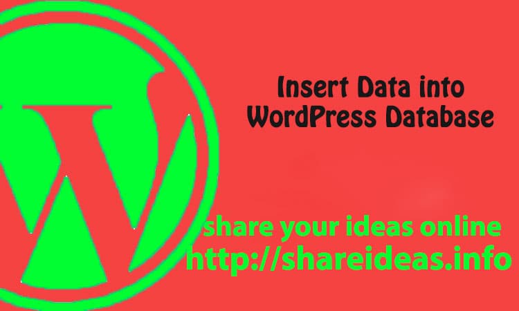 How to insert data in WordPress database table